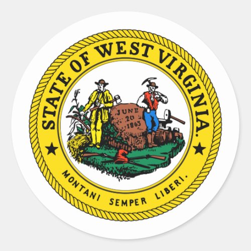 West Virginian Seal Seal of West Virginia Sticker