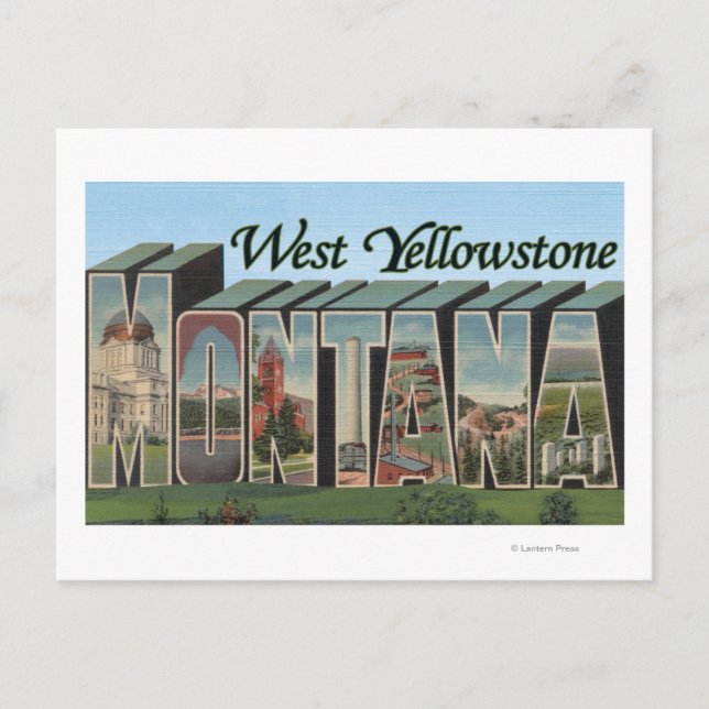 West Yellowstone, Montana Postcard (Front)