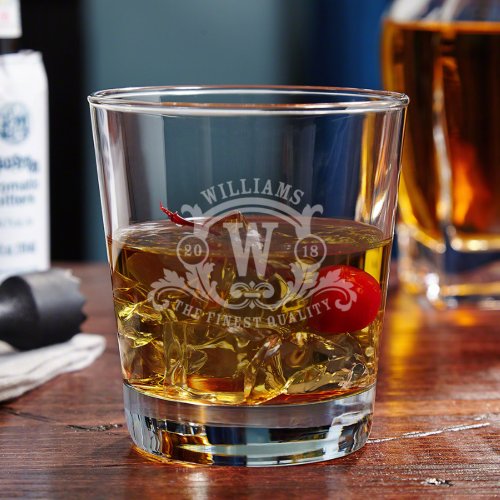Westbrook Monogram Whiskey on the Rocks Glass