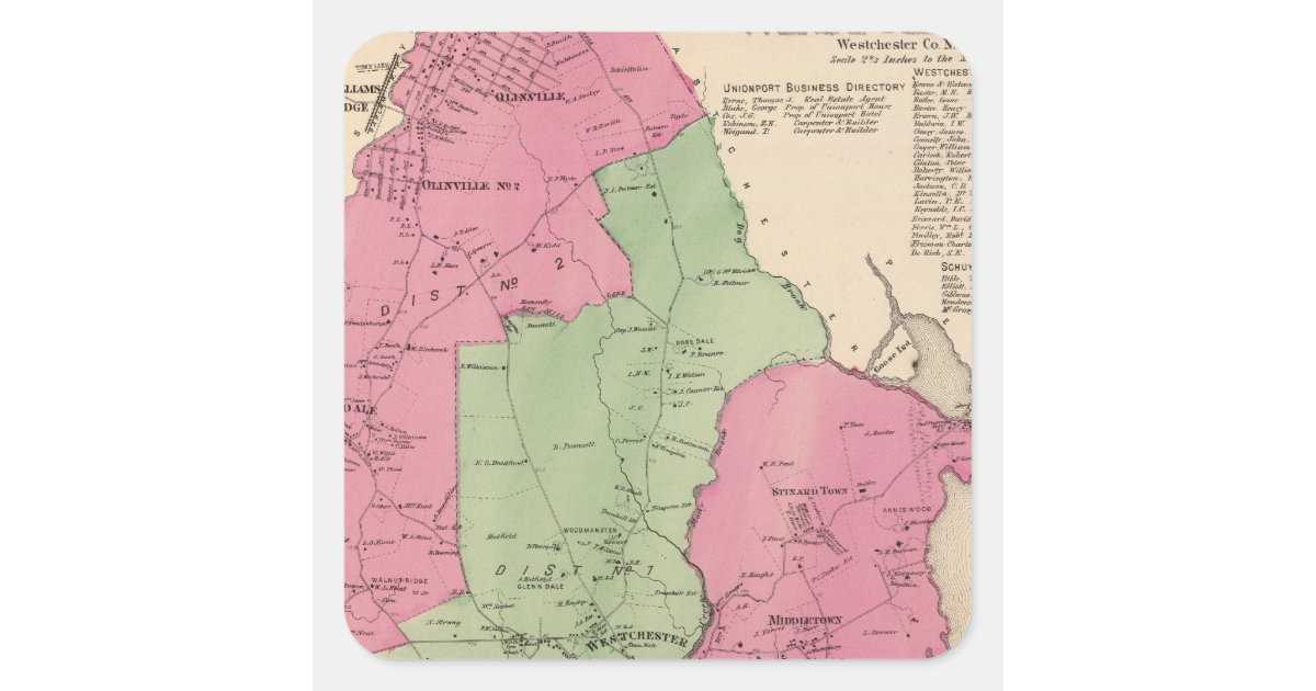 Westchester, NY Square Sticker Zazzle