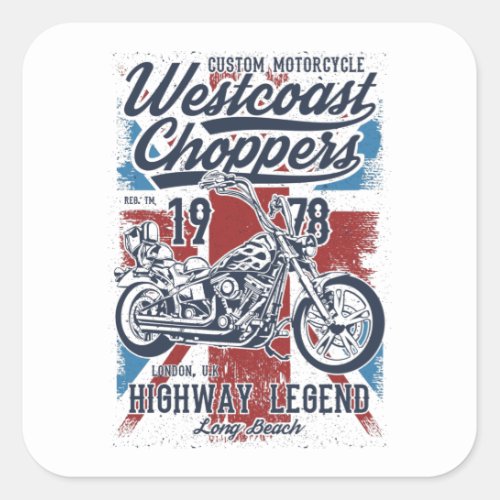 Westcoast Choppers Square Sticker