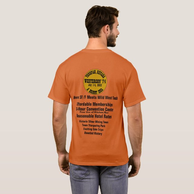 Westercon 74 T Shirt (Double Sided) (Back Full)