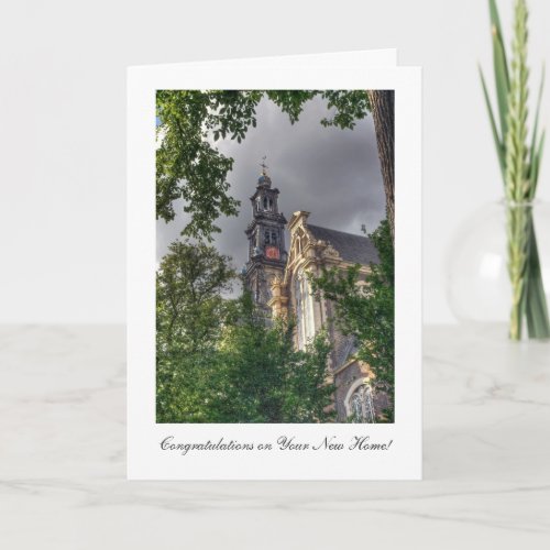 Westerkerk Amsterdam Congratulations on New Home Card