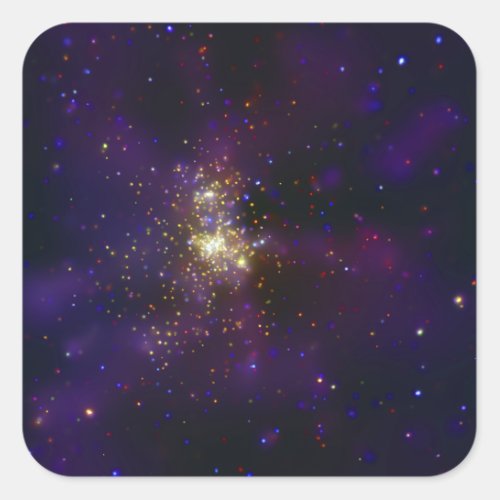 Westerlund 2 a young star cluster square sticker
