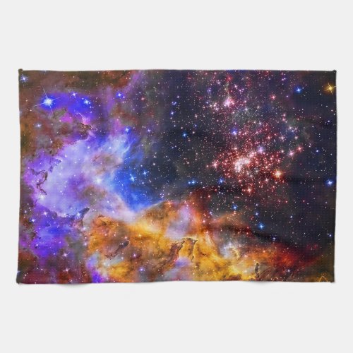 Westerlund 2 in Carina Constellation Space Picture Kitchen Towel