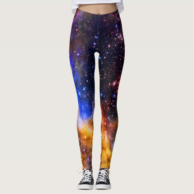Westerlund 2 in Carina Constellation Space Picture Leggings (Front)