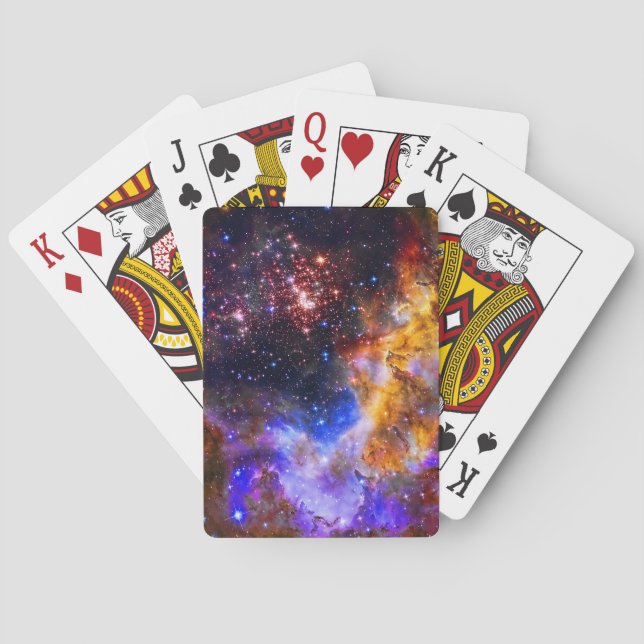Westerlund 2 in Carina Constellation Space Picture Poker Cards (Back)