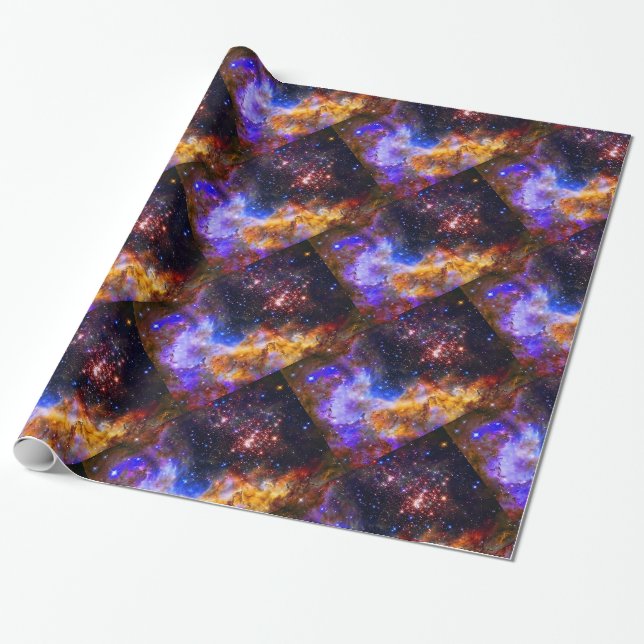 Westerlund 2 in Carina Constellation Space Picture Wrapping Paper (Unrolled)
