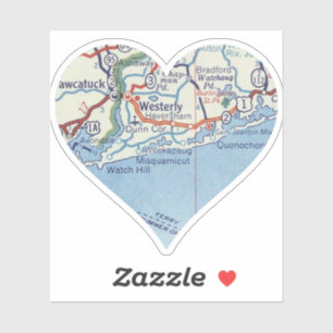 Westerly RI Map Sticker