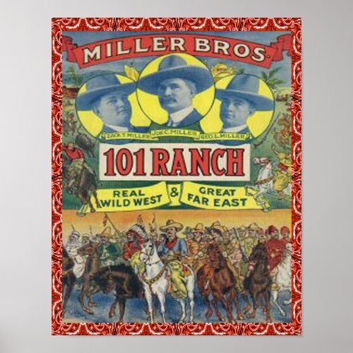 Western 101 Ranch Vintage Poster