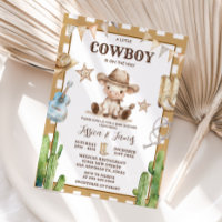 Western A Little Cowboy is on the Way Baby shower