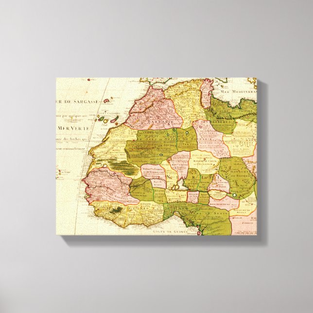 Western AfricaPanoramic MapWestern Africa 2 Canvas Print (Front)