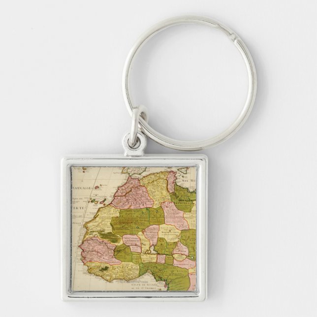 Western AfricaPanoramic MapWestern Africa 3 Keychain (Front)