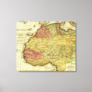 Western AfricaPanoramic MapWestern Africa Canvas Print