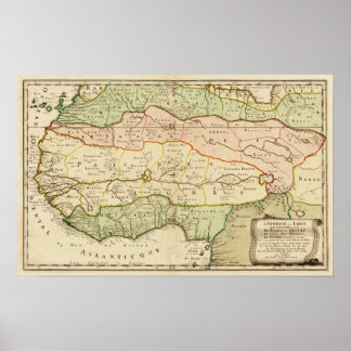 Western AfricaPanoramic MapWestern Africa Poster
