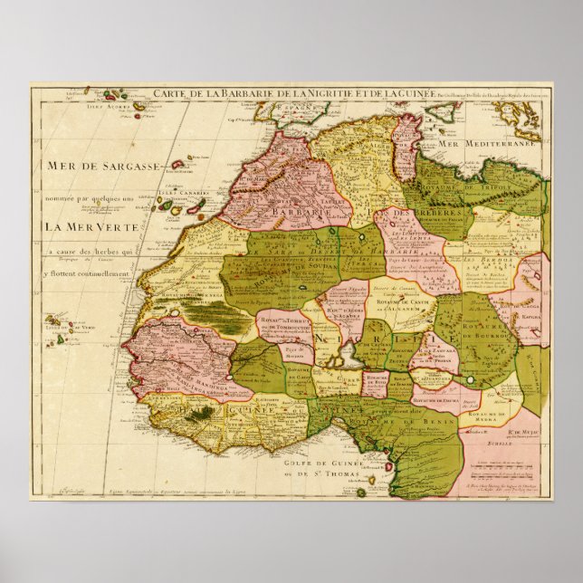 Western AfricaPanoramic MapWestern Africa Poster (Front)