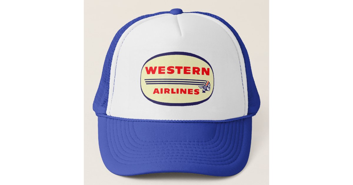 Western Airlines vintage logo Trucker Hat | Zazzle
