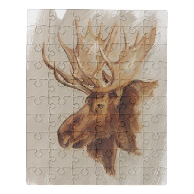 Western American Animal Study | Moose Portrait Jigsaw Puzzle (Puzzle Vertical)