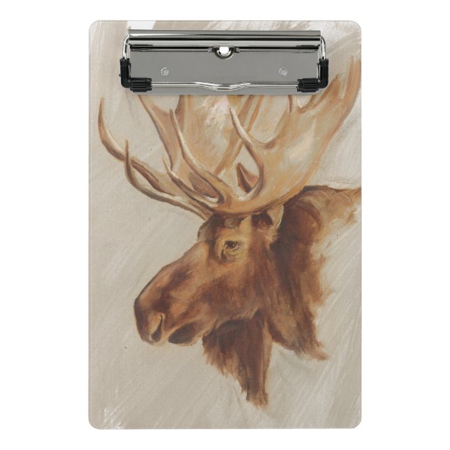 Western American Animal Study | Moose Portrait Mini Clipboard (Front)