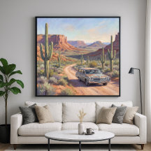 Western American Drive - Painterly Style Art