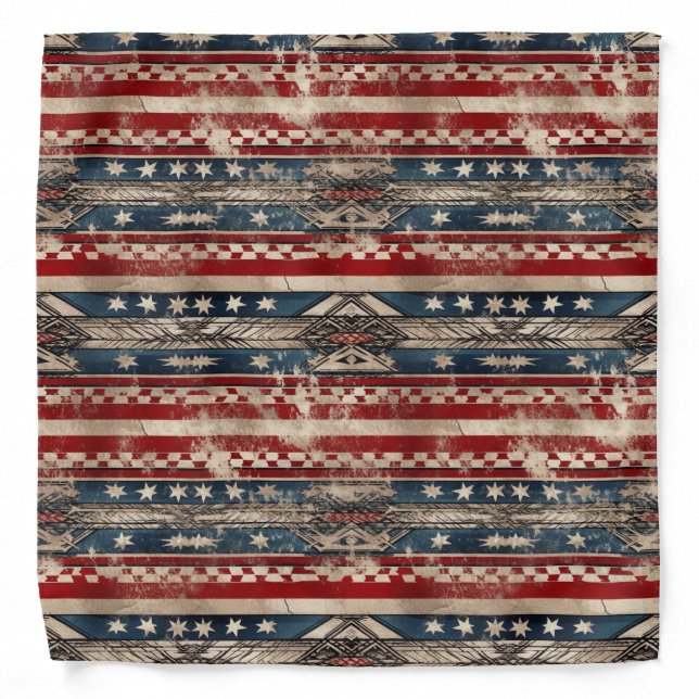 Western American Flag Bandana (Front)