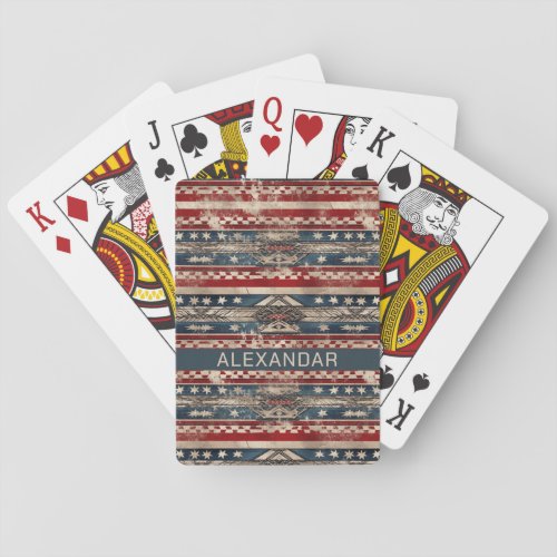 Western American Flag  Playing Cards