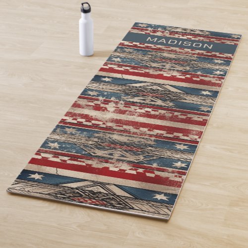 Western American Flag Yoga Mat