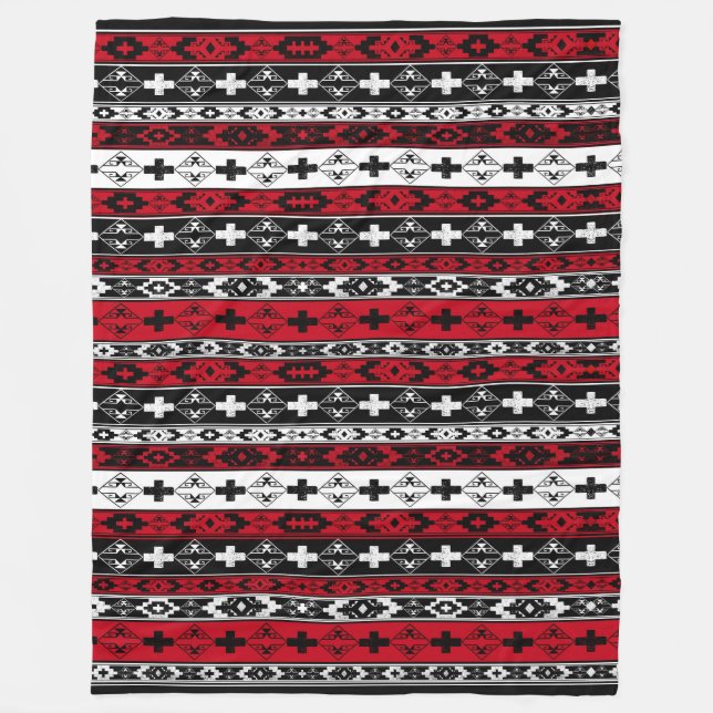 Western American Indian Fleece Blanket (Front)