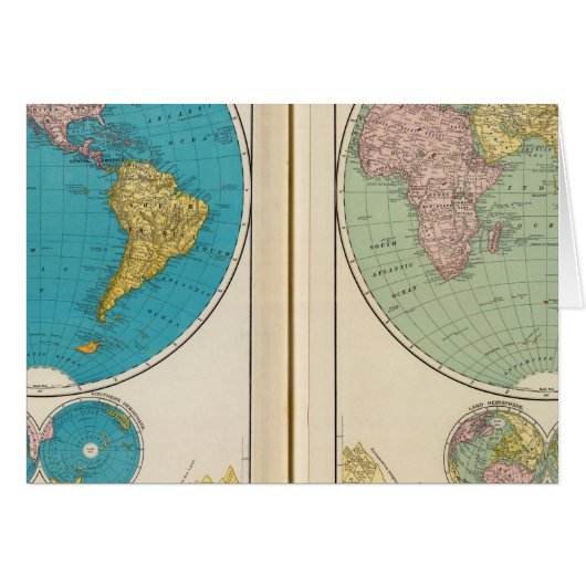 Western and Eastern Hemisphere Cards (Front Horizontal)