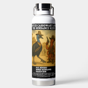 Western Animal Movie Poster Parody Water Bottle