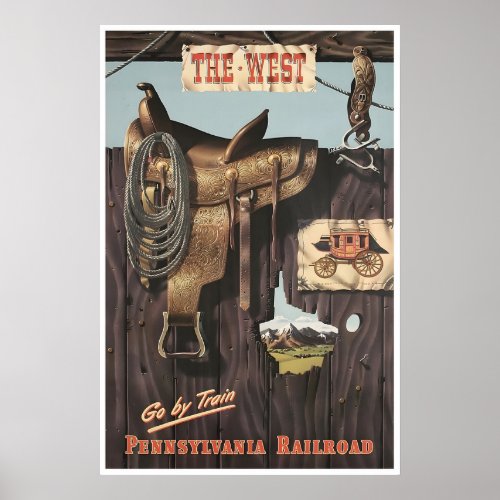 Western Art Pennsylvania Railroad Poster Train