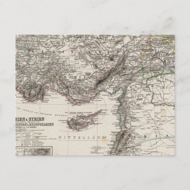 Western Asia and Syria Postcard (Front)