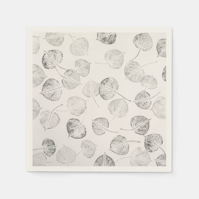 Western Aspen Leaf Prints © Sandy Long Paper Napkins (Front)