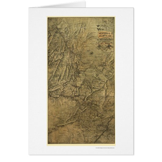 Western & Atlantic Railroad Map 1887 Cards (Front)