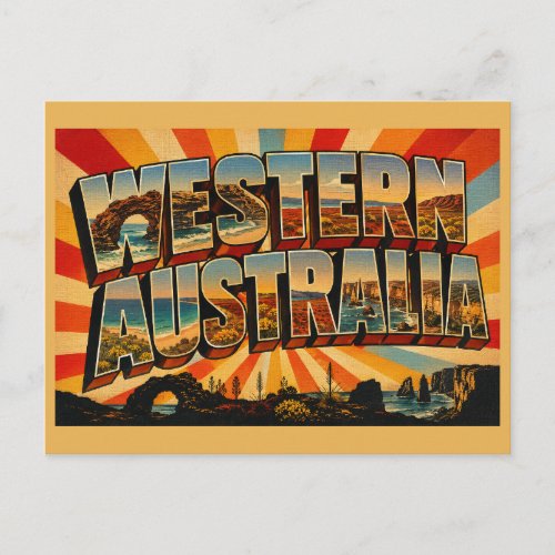 Western Australia Coastal Outback Art Postcard