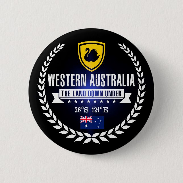 Western Australia Pinback Button (Front)