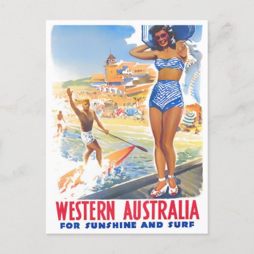 Western Australia vintage travel Postcard