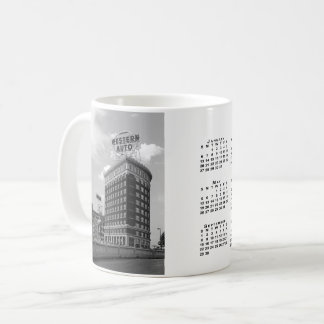 Western Auto Half Round Building 2019 Calendar Mug