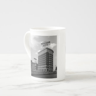 Western Auto Sign Architecture Black & White Photo Bone China Mug