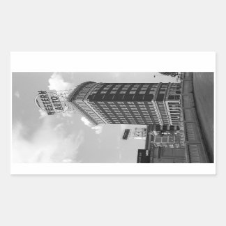 Western Auto Sign Black & White Architecture Photo Rectangular Sticker