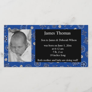 Western Baby Birth Announcement