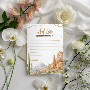 Western Baby Shower Advice Card