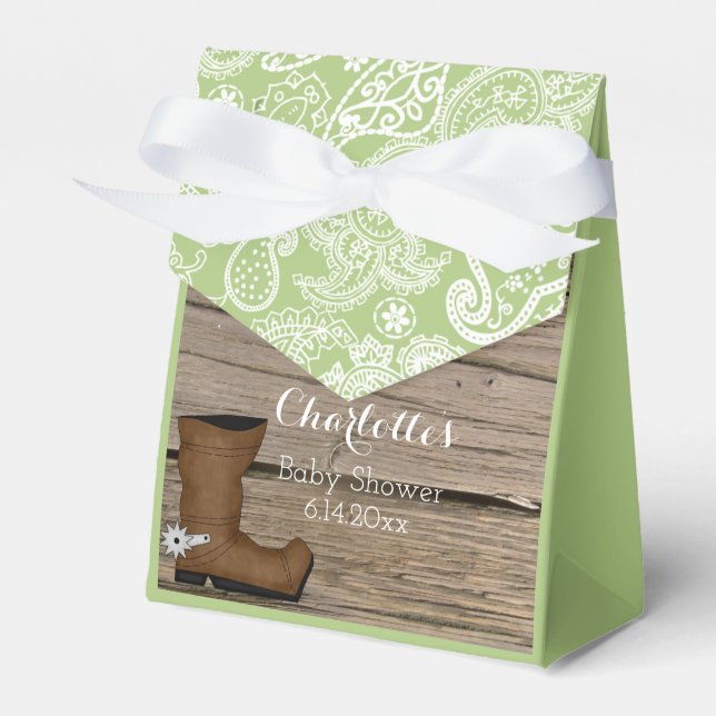 Western Baby Shower Favor Boxes (Front Side)