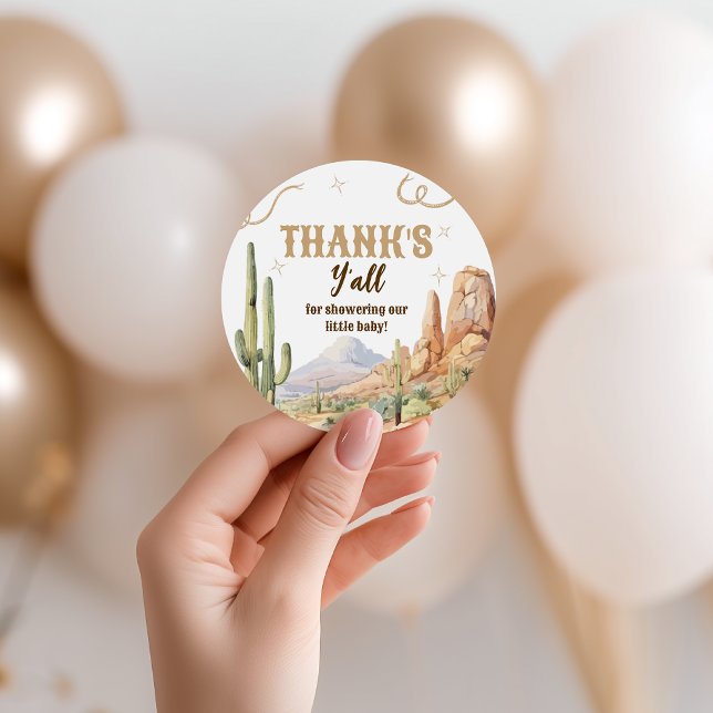 Western Baby Shower Favor Tag (Creator Uploaded)