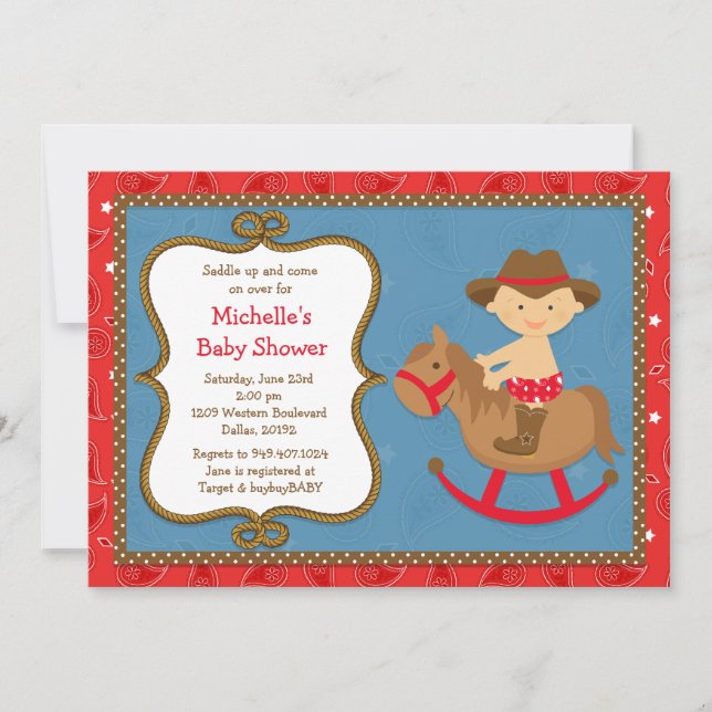 Western Baby Shower Invitation (Front)