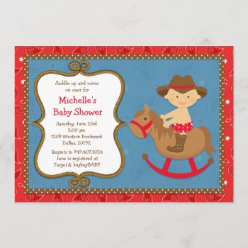 Western Baby Shower Invitation Cowboy by eventfulcards at Zazzle