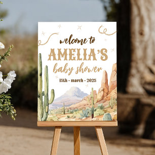 Western Baby Shower Welcome Sign