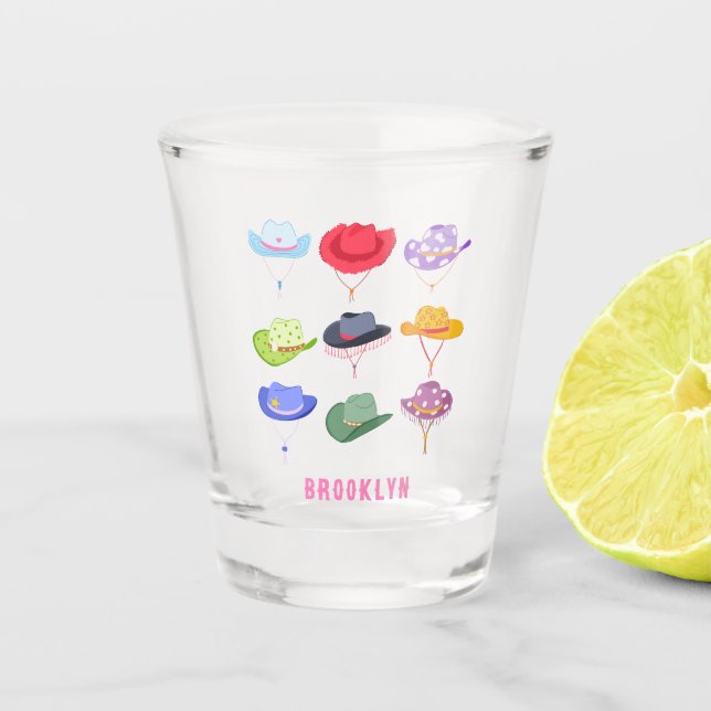 Western Bachelorette Party Favor Shot Glass (Front)
