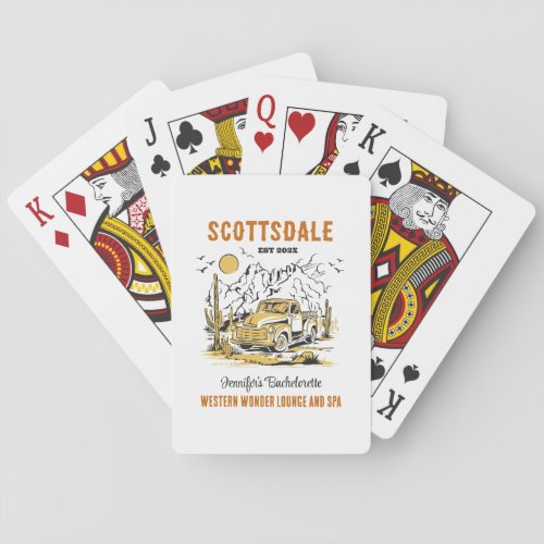 Western Bachelorette Party Girls Weekend Custom Playing Cards