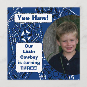 Western Bandana Cowboy Birthday Invitation